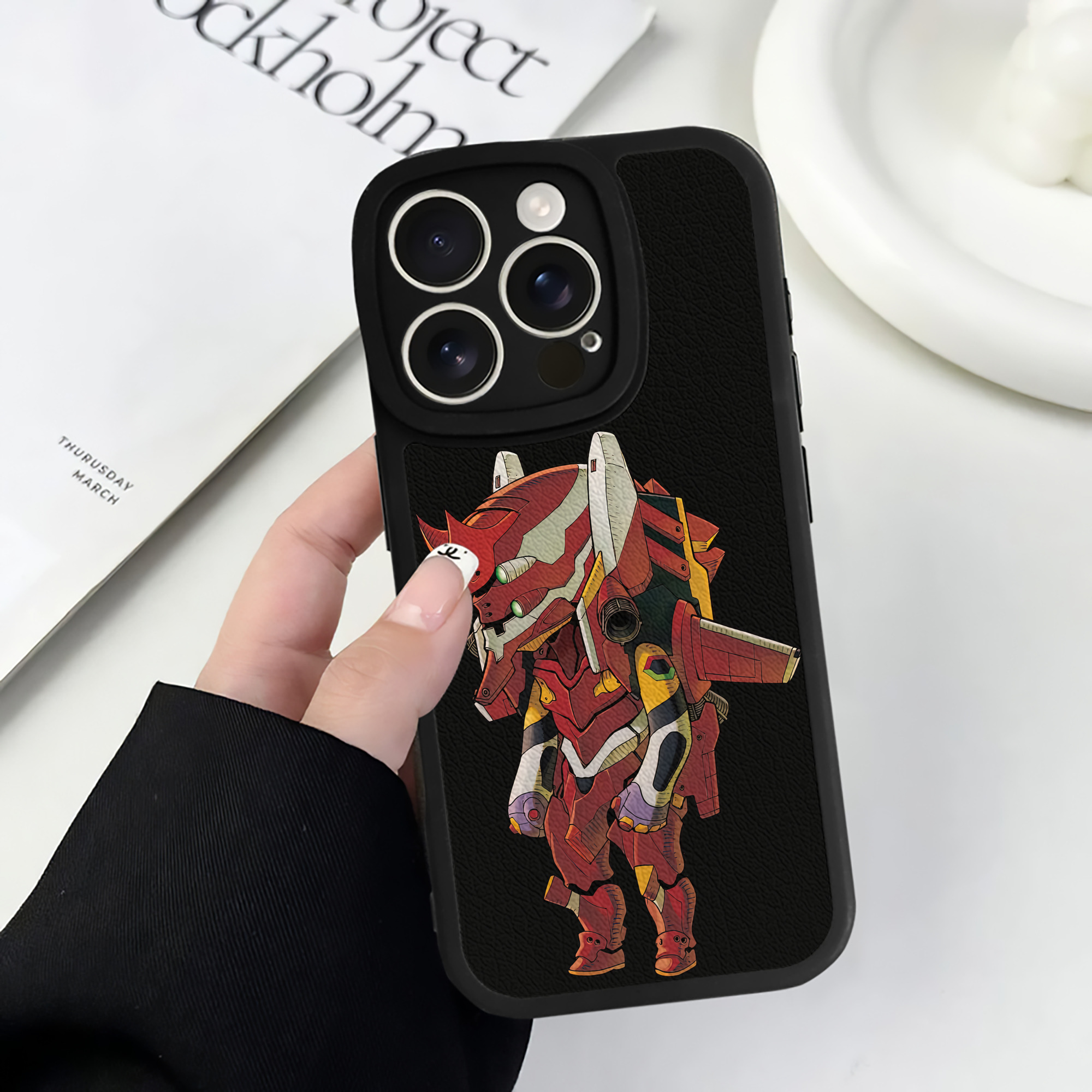 （画像用） EVA 新世紀エヴァンゲリオン 【iPhone 16シリーズ対応】シリコンスマホケース（レザー調） 材質：シリコン